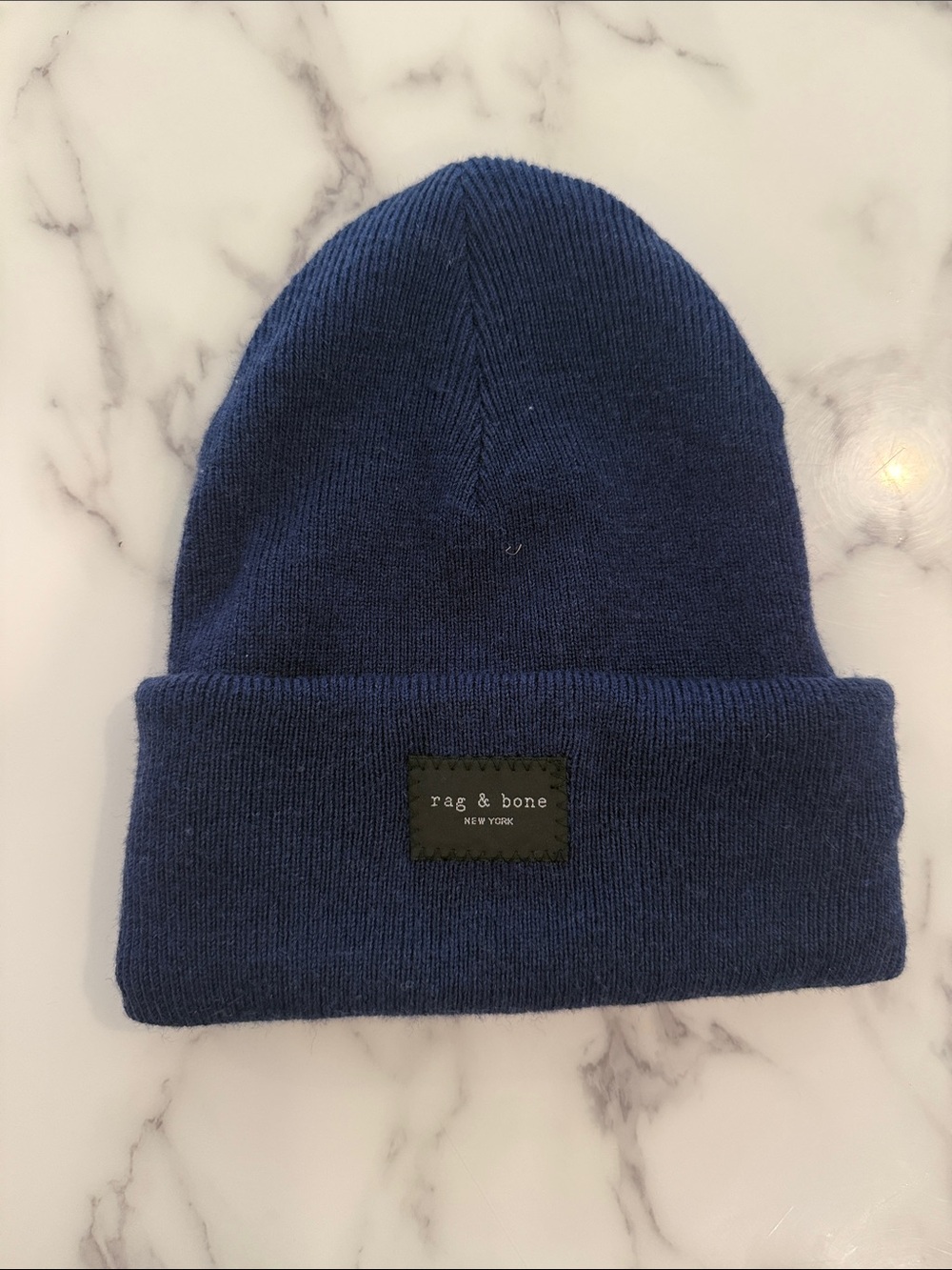 rag & bone Navy Folded Cuff Beanie